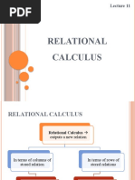 Lect 11 Relational Calculus