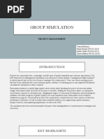 Project Management Group Simulation