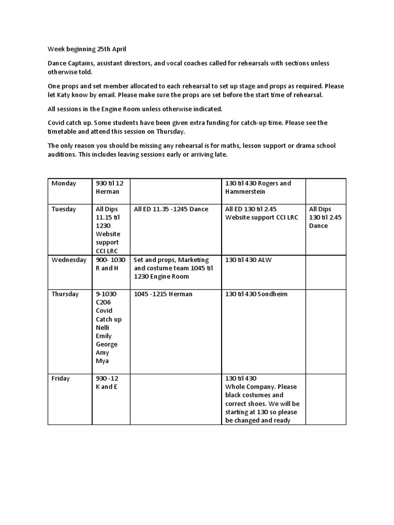 Week Beginning 25th April 1 | PDF