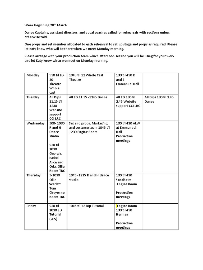 Week Beginning 28th March | PDF