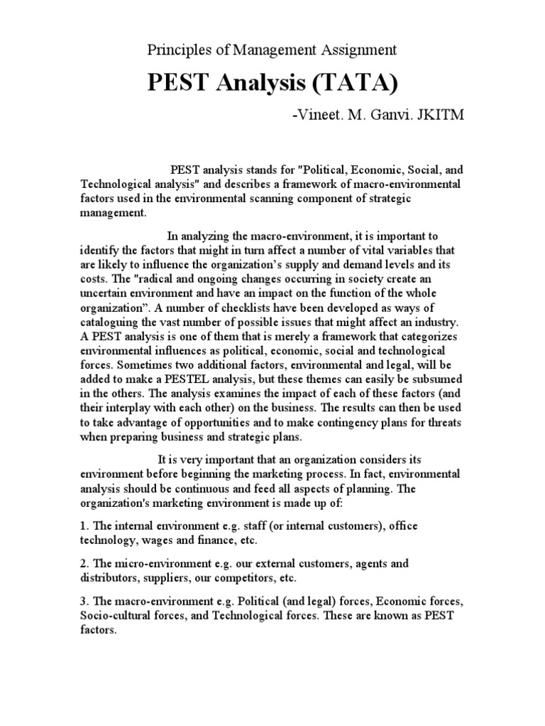 PESTEL Analysis of Tata Group | PDF | Economic Growth | Economies