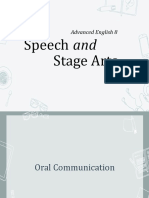 Speech Stage Arts: Advanced English 8