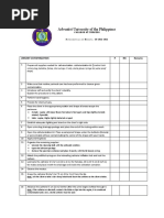 Adventist University of The Philippines: Urinary Cathetirization P RIS Remarks