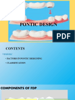 Pontic Design: Presented By: Dr. Pragati Rawat