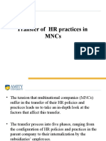 Transfer of HR Practices in Mncs