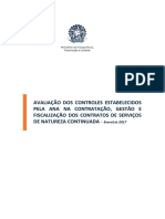 ANA contratos serviços terceirizados avaliação controles