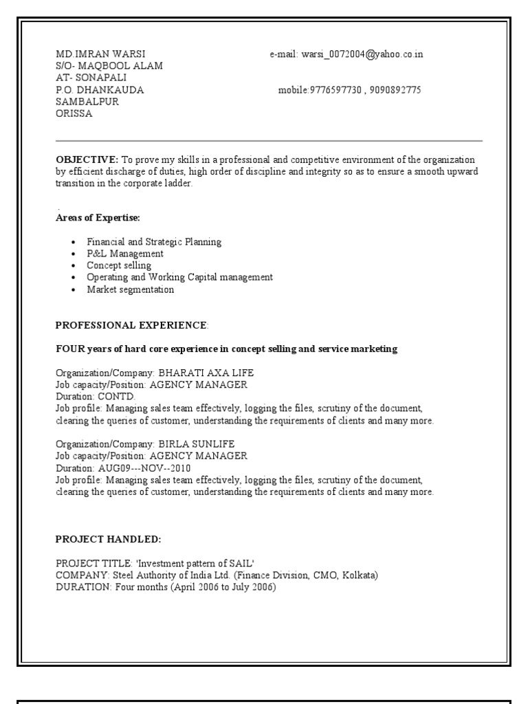 P&L Management Experience Summary | PDF | Finance & Money Management