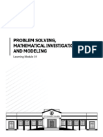 Problem Solving, Mathematics Investigation and Modeling