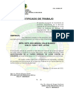 Certificado de Trabajo