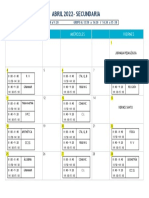 Secondary school April 2022 timetable