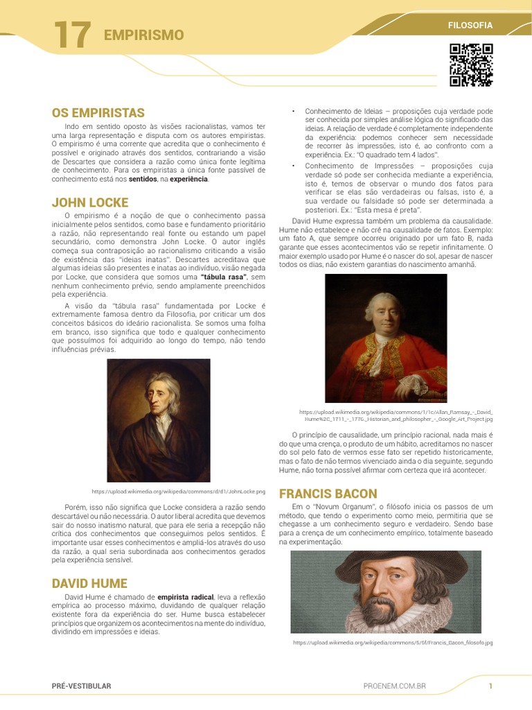 Fundamentos do Empirismo na Filosofia | PDF | Empiricismo | David Hume