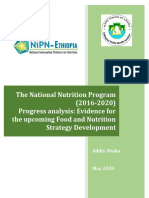 The National Nutrition Program (2016-2020) Progress Analysis: Evidence For The Upcoming Food and Nutrition Strategy Development