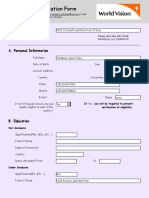 Job Application Form: A. Personal Information