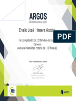 Certificado Cemento