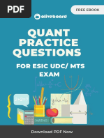 Quant Practice Questions: For Esic Udc/ Mts Exam