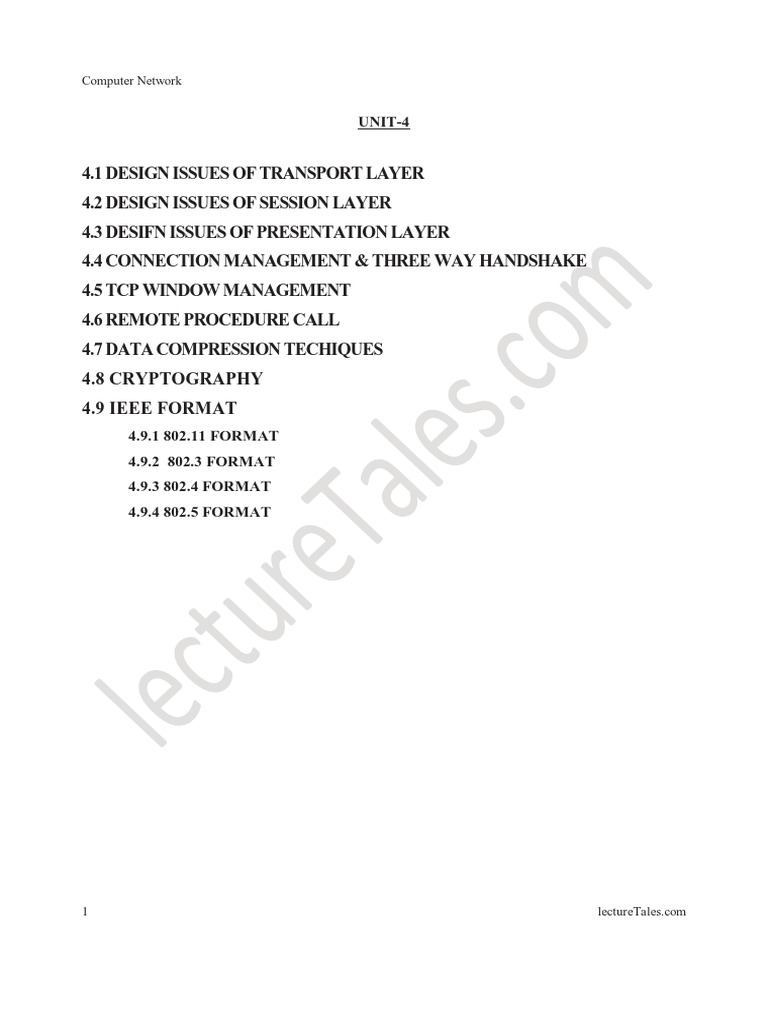 Key Concepts in Computer Networking | PDF | Transmission Control ...