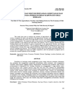Analisis Peranan Sektor Pertanian, Kehutanan Dan Perikanan Pada Perekonomian Kabupaten Deli Serdang