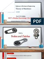 Mechanical Engineering Course Guide: Brakes and Clutches Theory