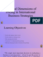 Financial Dimensions of Pricing in International Business Strategies