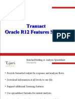 Transact Oracle R12 Features Sourcing
