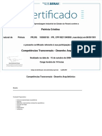Certificado Desenho Arquitetônico Competencias Transversais