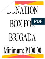 Donation Box For Brigada