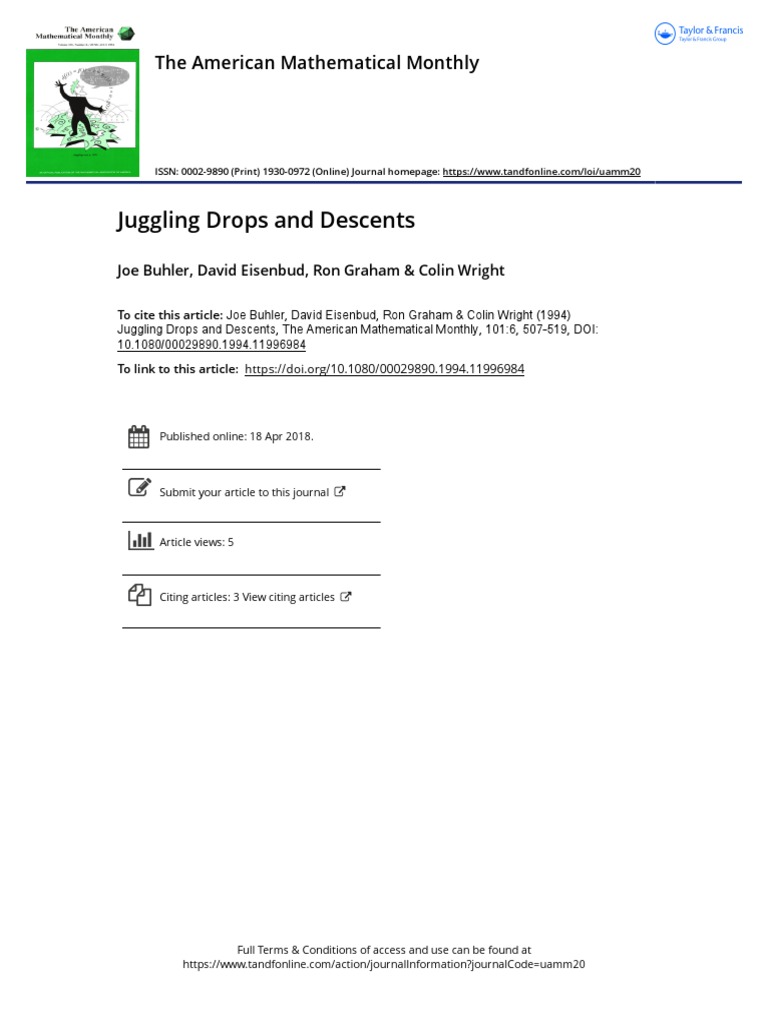 Juggling Patterns and Mathematical Insights | PDF | Permutation ...