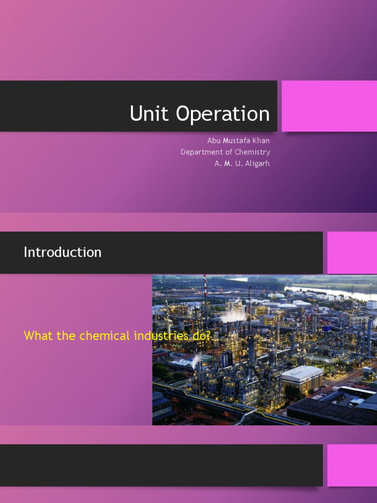 Overview of Unit Operations in Chemistry | PDF | Distillation | Solubility