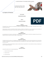 Ley Orgánica Del Municipio - Poder Legislativo Del Estado de Zacatecas