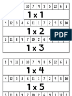 Multiplication Clip Cards