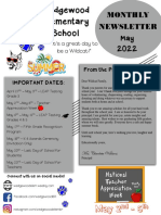 Newsletter Wedgewood Elementary May 2022