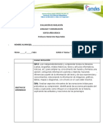 EVALUACIÓN DE NIVELACIÓN 6° Basico2021