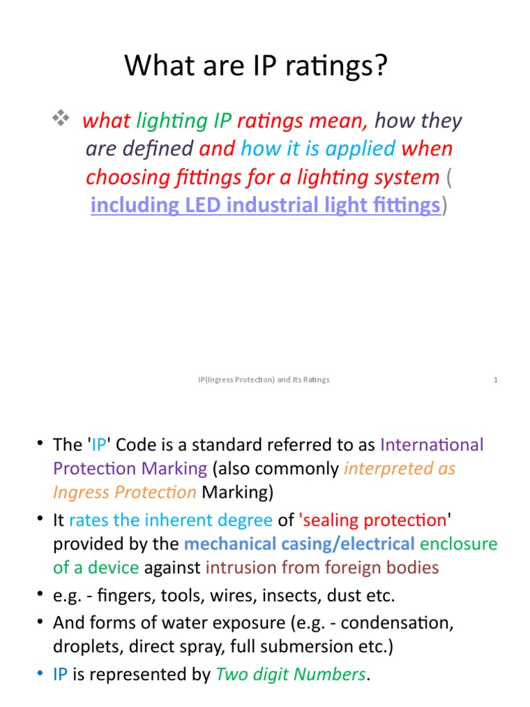Understanding IP Ratings A Guide to Selecting Light Fittings Based on