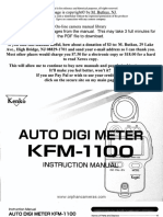 Kenko Auto Digimeter KFM-II 100 Instruction Manual