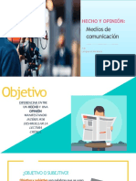Medios de Comunicación - Hecho y Opinión - PPTX 7mo