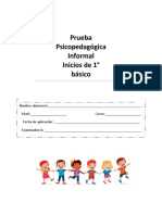 Prueba Informal Inicios 1° Básico