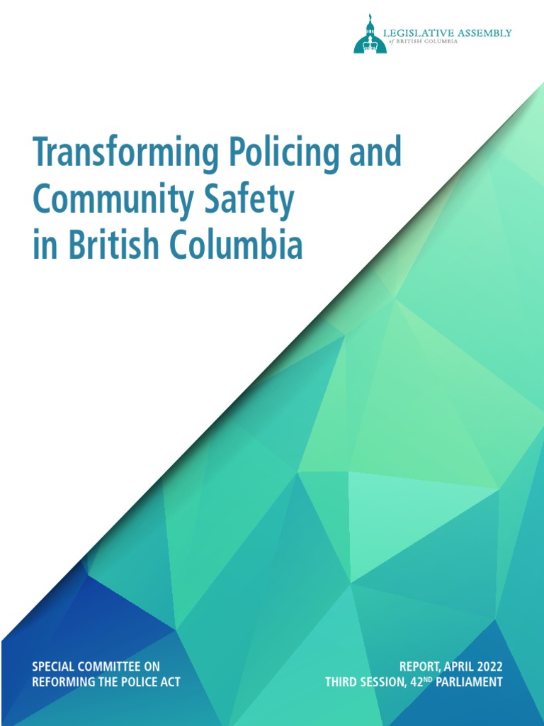 Special Committee On Reforming The Police Act PDF Police Committee