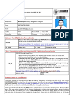 Selection Process Admit Card: ET - MP - PI: 211203714 BA LLB (Honours) - Bangalore Campus Yatharth Kohli