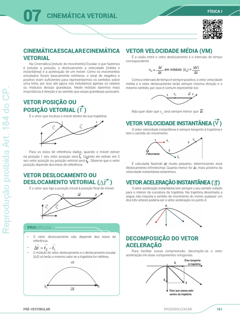Fundamentos da Cinemática Vetorial | PDF | Cinemática | Aceleração