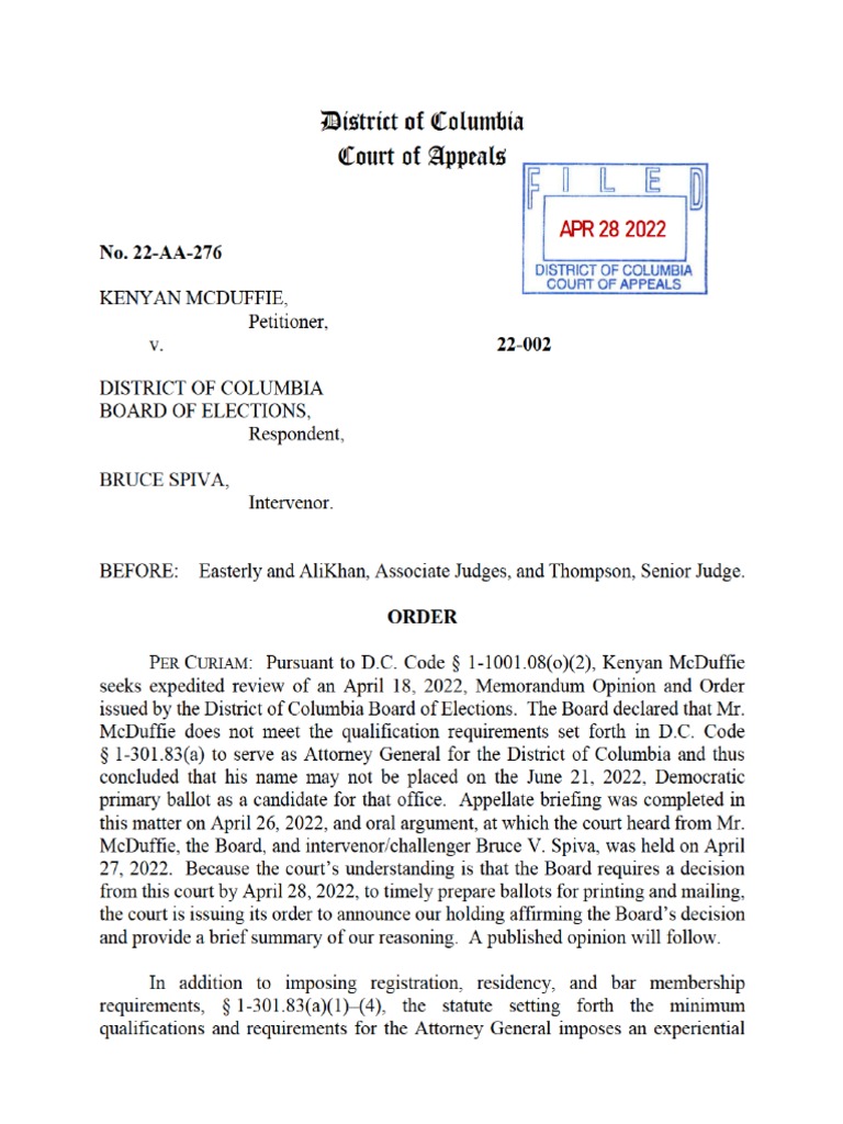 Order Granting Motion For Summary AffirmanceReversal | PDF | Statutory ...