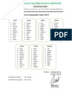 Jadwal Penjagaan Takjil 1443 H-1