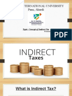 Dy - Patil International University Pune, Akurdi: Topic: Concept of Indirect Tax