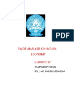 Swot Analysis On Indian Economy Indian Economy