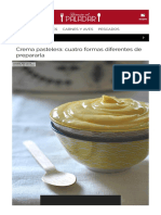 Crema Pastelera Cuatro Formas Diferentes de Prepararla