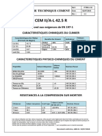 Mauricim Fiche Technique Ciments 42.5 R V1.1