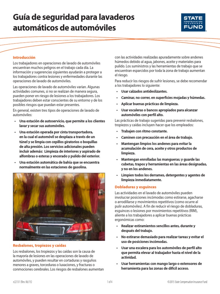 A Guide To Car Wash Safety Es PDF