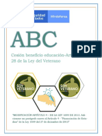 Abc Cesión Beneficio Ley 1699 de 2013 - Art. 28 Veteranos