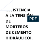 Resistencia A La Tensión DE Morteros de Cemento Hidráulicoi