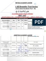 Ambitious All Rounder Test Series: Calendar 2022 (Intermediate Part - II)