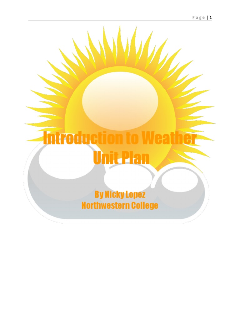 Weather Unit Lesson Plan For Teaching Science | PDF | Cloud | Rain